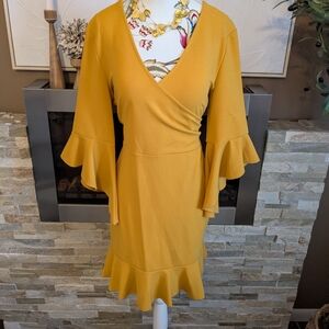 Parisian Works Golden Long Sleeve Dress